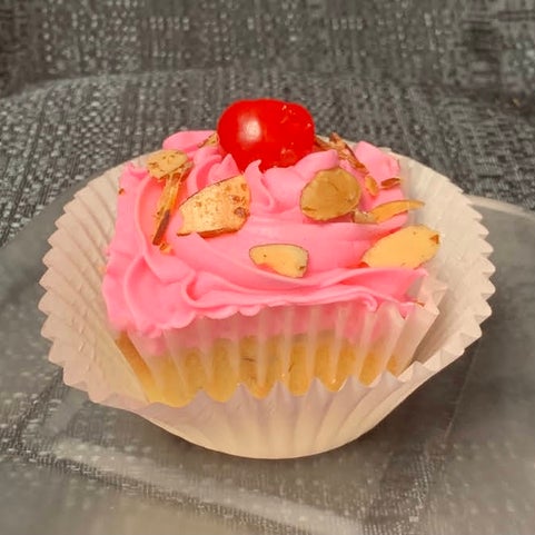 Almond Cherry Cupcake