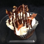 Dark Chocolate Bacon Cupcake