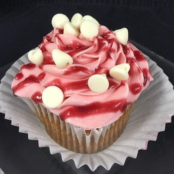 White Chocolate Raspberry Cupcake