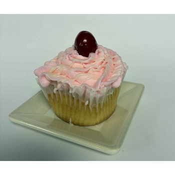 White Chocolate Cherry Cupcake
