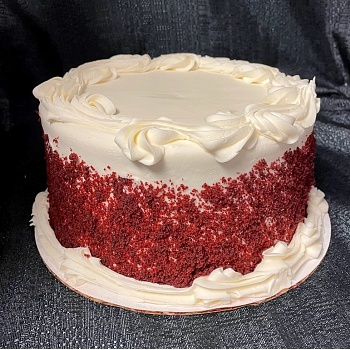 Predecorated Red Velvet Cake
